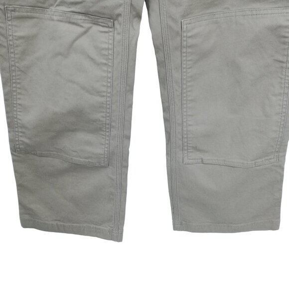 Duluth Trading Khaki Flat Front Cargo Pants Size 12 x 29 Tan Canvas Workwear - Picture 6 of 12